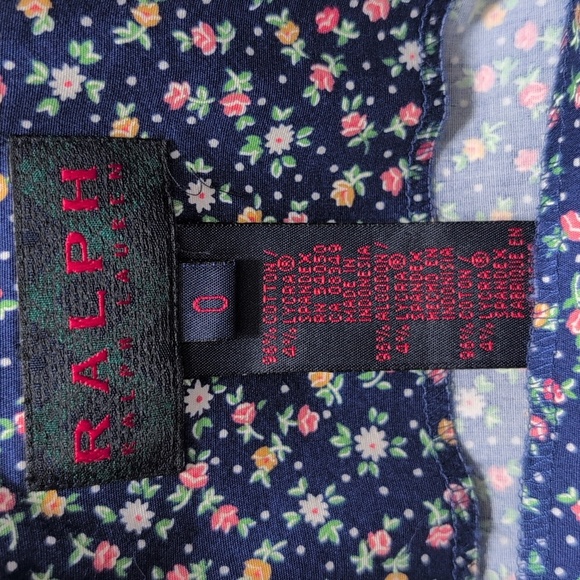 RALPH Ralph Lauren Sun Dress Y2K Mini Vintage Cotton Shift Dress Size 0 - Picture 12 of 12